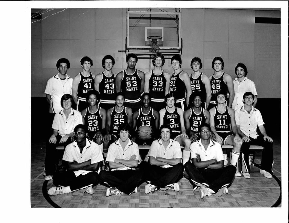 Plato won two national championships playing for Saint Mary's University in the 1970s. 