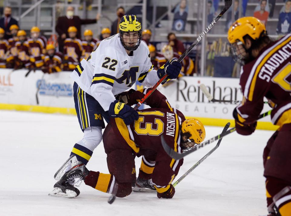 University of Michigan defenseman Owen Power went No. 1 overall to the Buffalo Sabres.