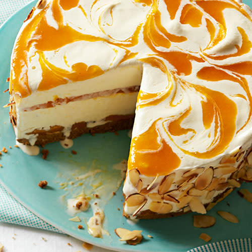 Apricot Almond Swirl Ice Cream Pie