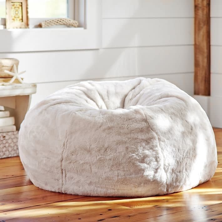 Faux Fur Beanbag, $89 at <a href="http://www.pbteen.com/products/polar-bear-beanbag/?pkey=cbeanbags&amp;&amp;cbeanbags" target="_blank">PB Teen</a>