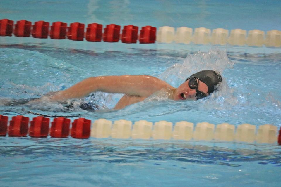 The Coldwater Cardinal Swim team fell to Loy Norrix on Thursday night.