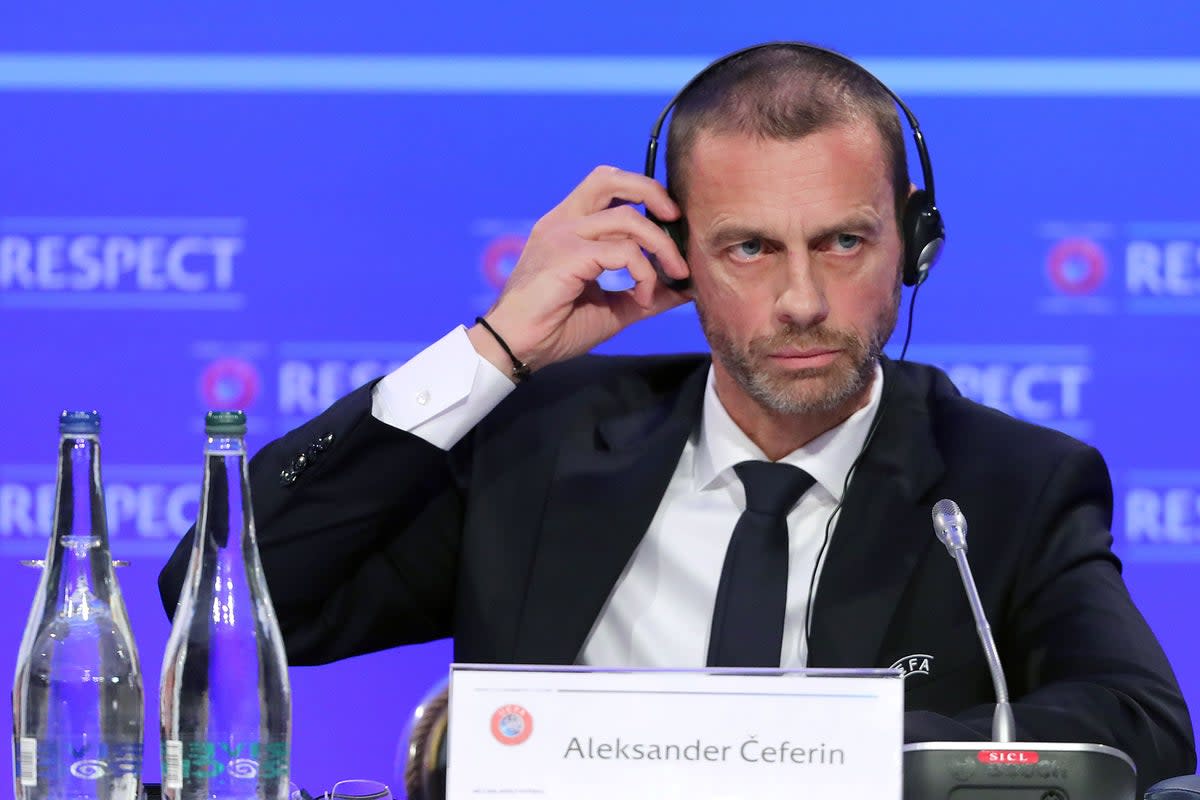 UEFA president Aleksander Ceferin has said sorry for the chaotic scenes at last year’s Champions League final in Paris (Niall Carson/PA) (PA Wire)