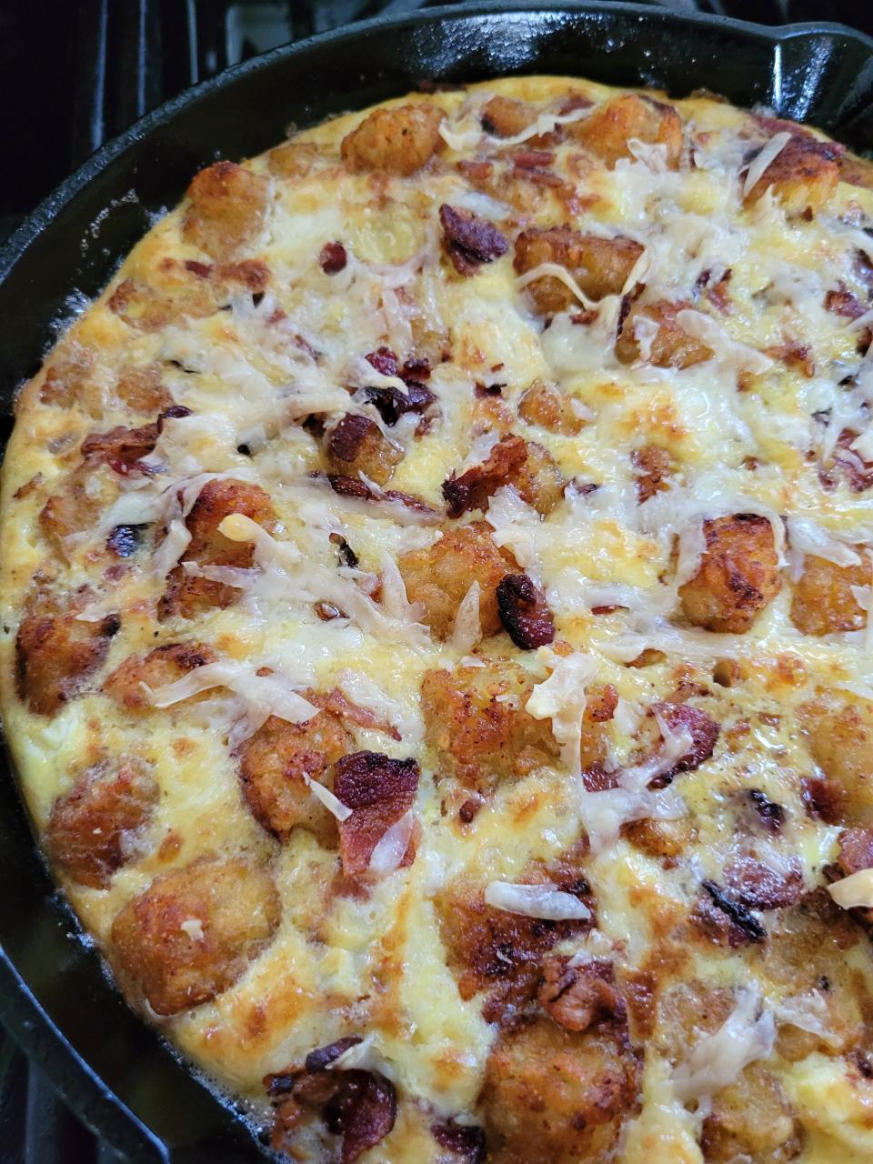 A Tater Tot fritatta for Mother's Day? Why not?