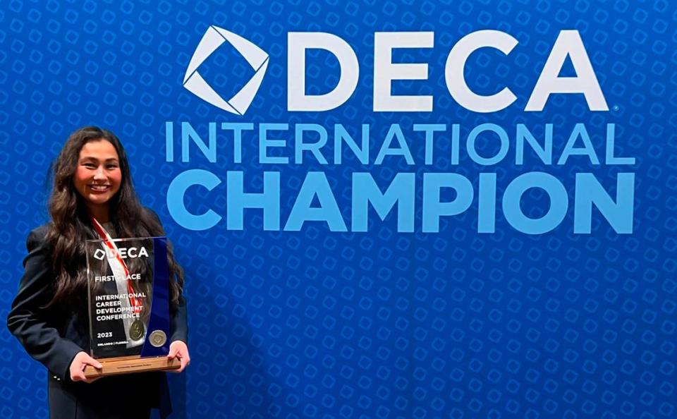 Chiawana High School senior Kaiya Bates recently earned first place at the DECA International Career Development Conference held in Orlando, Florida.