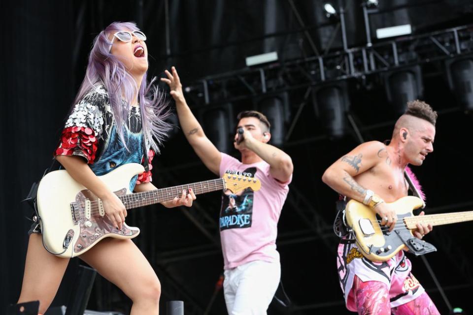 <p>DNCE on the stage at Music Midtown.</p>