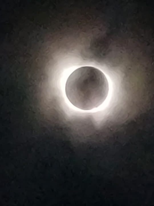 View of the eclipse on April 8 (Courtesy: Sebrina Hernandez)