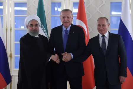 Presidents Putin of Russia, Rouhani of Iran and Erdogan of Turkey meet in Ankara