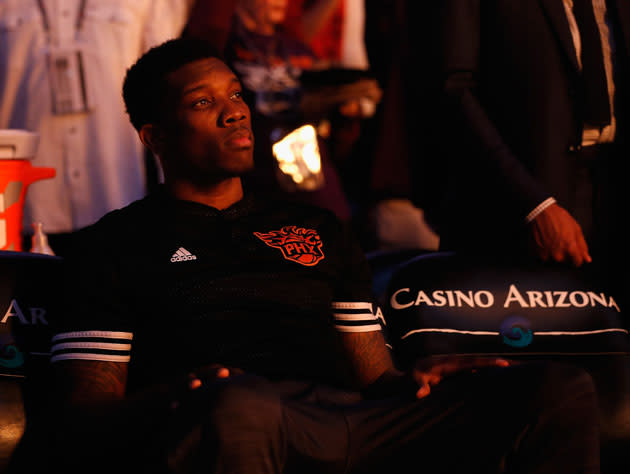Eric Bledsoe looks on. (Getty Images)