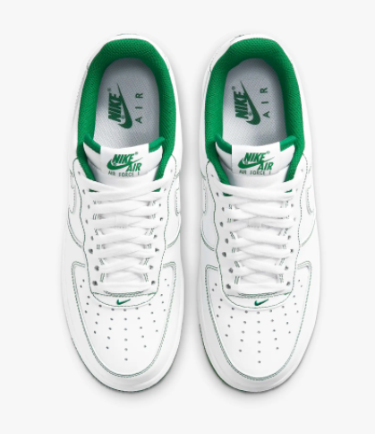 Nike Kids Air Force 1 LV8 3 Grade School - White-Black-Green Strike -Size - 6.5