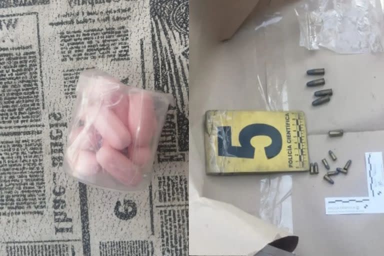 Además de las armas, también había pastillas y municiones en la casa de Cacho Garay