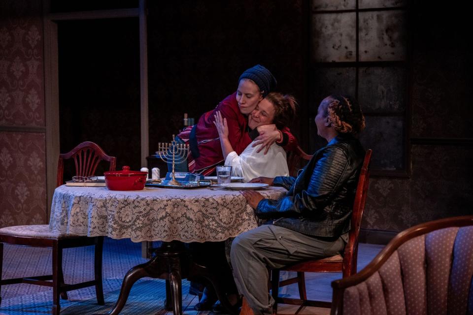 Rivka Borek, Sarah Winkler and Janai Lashon in Detroit Public Theatre's "Eight Nights," which continues its run through Nov. 5.