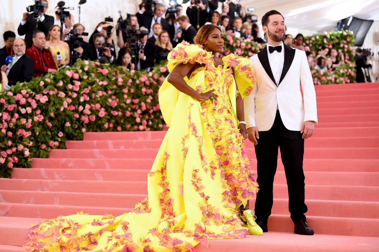 Serena Williams and Alexis Ohanian attend The 2019 Met Gala Celebrating Camp: Notes on Fashion at Metropolitan Museum of Art on May 06, 2019 in New York City.