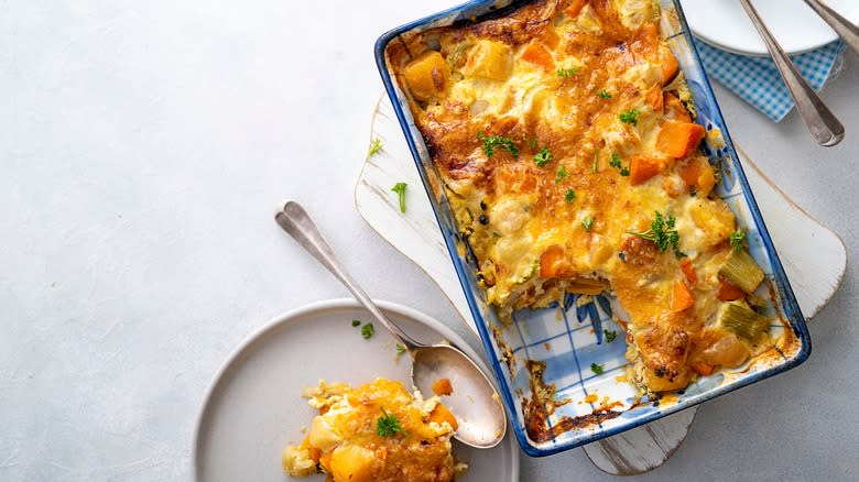Casserole with root vegetables