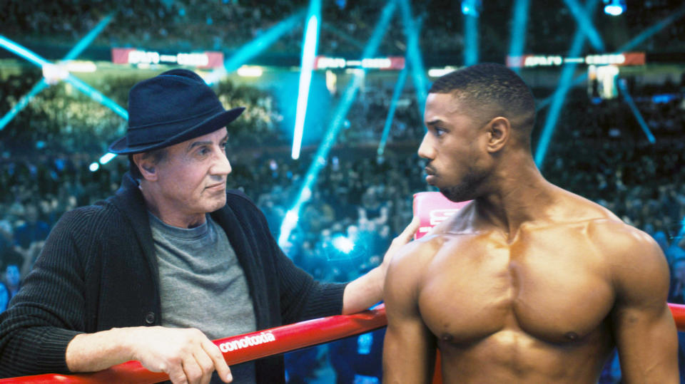 Sylvester Stallone as Rocky Balboa and Michael B. Jordan as Adonis Creed in 2018's 'Creed II.' It's recently been revealed that Stallone will not return for 'Creed III,' which Jordan is directing. (Photo: Metro Goldwyn Mayer Pictures / Warner Bros. Pictures)
