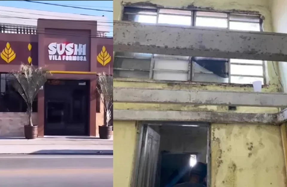 Restaurante japonês em SP foi denunciado por manter funcionários em condições análogas a da escravidão (Reprodução/ Google Maps e Reprodução/Polícia Civil de SP)