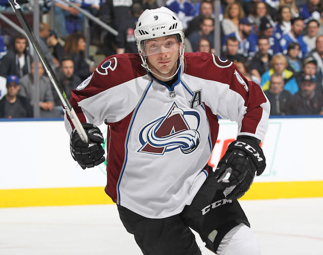 TORONTO, ON – DECEMBER 11: Matt Duchene #9 of the Colorado Avalanche skates against the Toronto Maple Leafs during an NHL game at the Air Canada Centre on December 11, 2016 in Toronto, Ontario, Canada. The Avalanche defeated the Maple Leafs 3-1. (Photo by Claus Andersen/Getty Images)