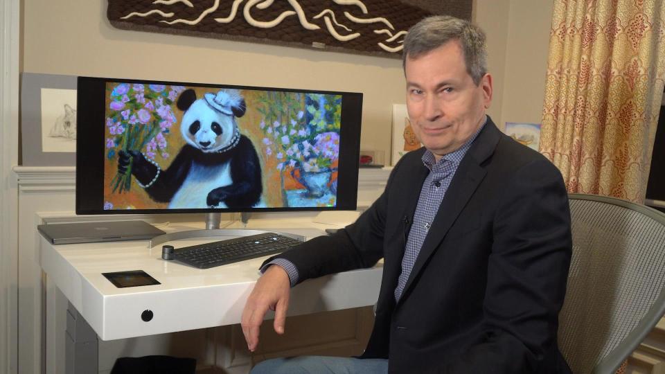 Did you want a painting of a panda bear in the style of a Renoir? There's an app for that! / Credit: CBS News