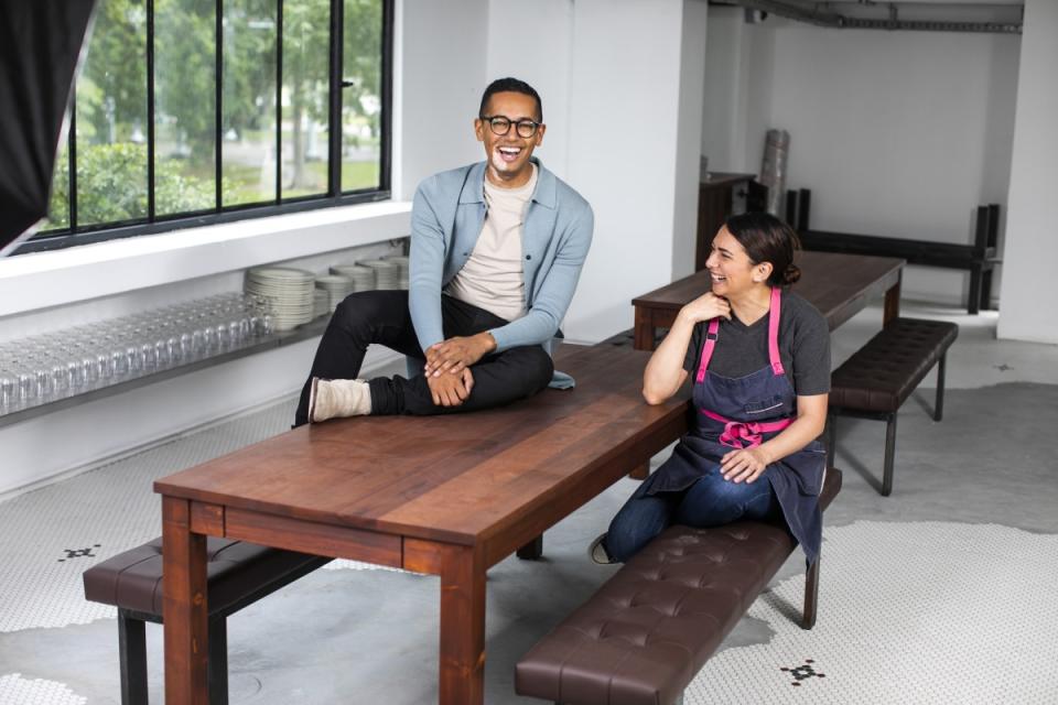 Gibran Baydoun with Chef Ariana Flores (PHOTO: Lucali BYGB) 