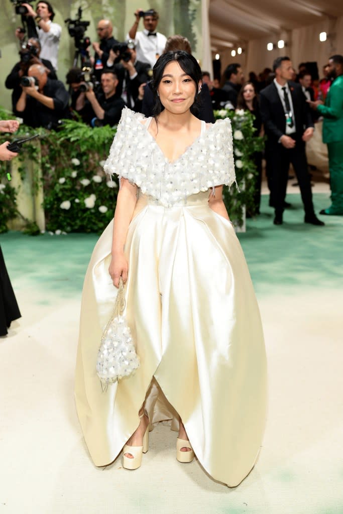 Awkwafina attends The 2024 Met Gala Celebrating "Sleeping Beauties: Reawakening Fashion" at The Metropolitan Museum of Art on May 06, 2024 in New York City.