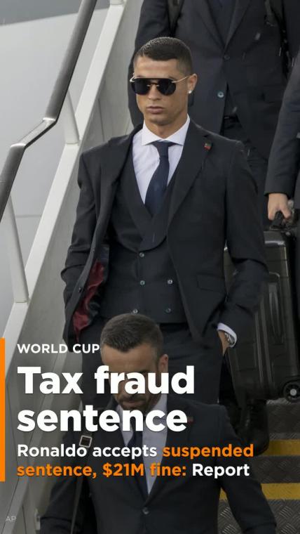 Report: Cristiano Ronaldo accepts two-year jail sentence and $21 million fine in tax fraud case