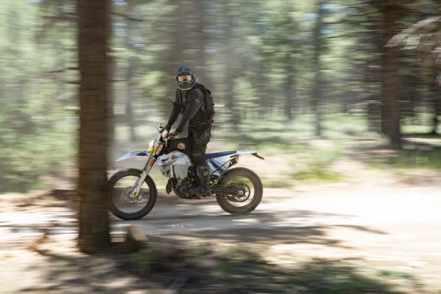 Our guides buzz among us <em>on Husqvarna motorbikes </em>like an escort of angry hornets in a tableau that evokes Mad Max: Fury Road, only without the mohawks and radiation-disfigured warlords.<p>Wilderness Collective/Aaron Dorff</p>