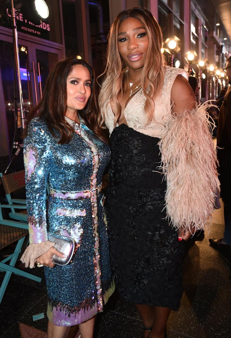 Salma Hayek and Serena Williams at the Gucci Love Parade (Jordan Strauss/Invision/AP)