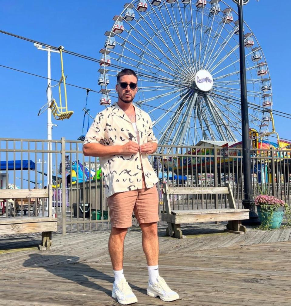 Vinny Guadagnino of MTV's 'Jersey Shore Family Vacation' on the Seaside Heights boardwalk in an image posted on his Instagram account.