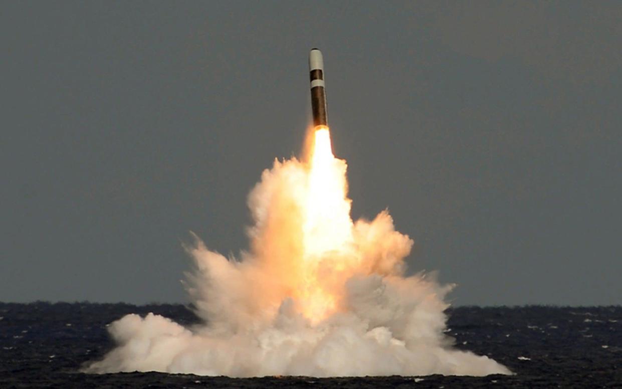 An unarmed Trident ballistic missile