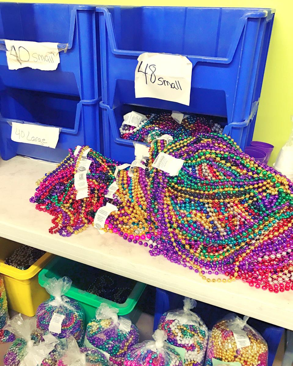 LARC collects, sorts, packages and resells Mardi Gras beads, keeping those beads in circulation and out of the trash.