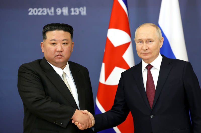 U.S. and South Korean officials expressed alarm Friday over a pending visit by Russian President Vladimir Putin to North Korea. File Photo by Kremlin POOL/UPI