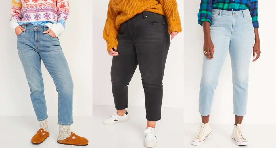 Shop the Mid-Rise Built-In Warm Boyfriend Jeans for just $17 today at Old Navy.