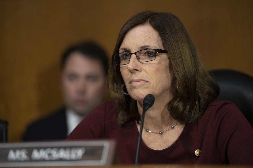 Sen. Martha McSally, R-Ariz.,at a Housing and Urban Affairs committee hearing on Feb. 26, 2019.