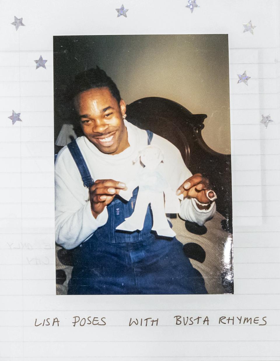 Pages from the Flat Stanley book that Jake Chessum photographed in 2000 for then third grader Amanda Crommett- found by Amanda in 2022. The two were connected via social media. Featured here, Busta Rhymes