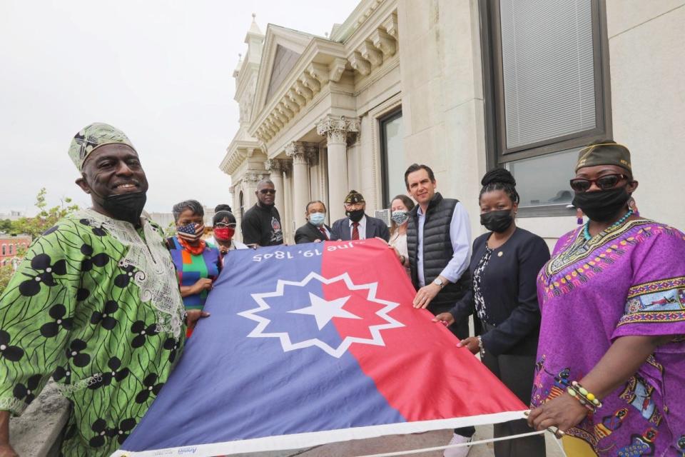 Unfurling of the Juneteenth flag, Jersey City, 2021