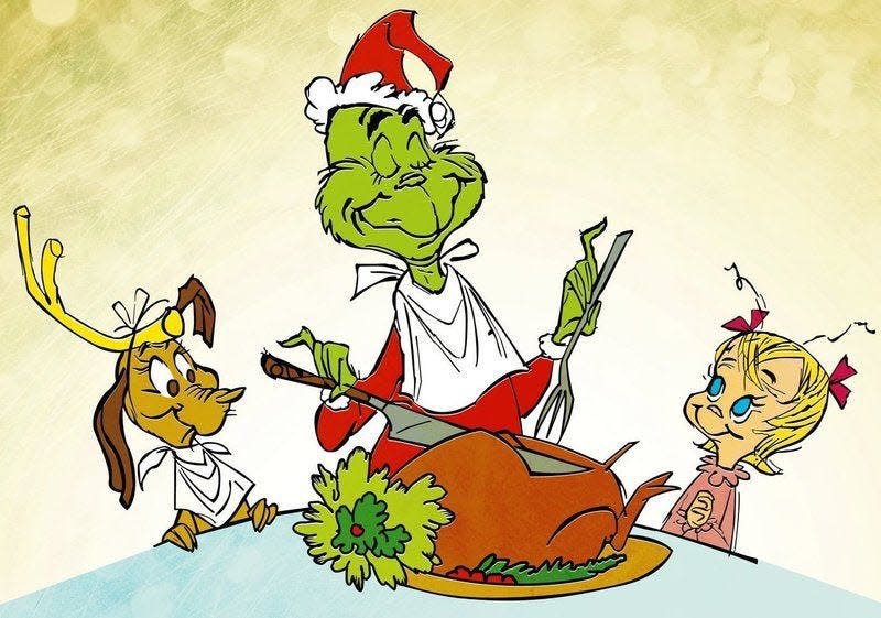 What else will the Grinch (seen here in the 1966 animated Dr. Seuss TV special) carve up for Christmas?