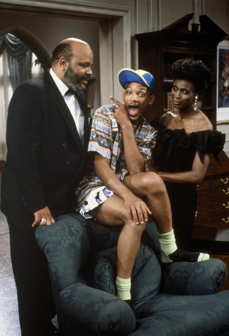 THE FRESH PRINCE OF BEL-AIR -- Season 1 -- Pictured: (l-r) James Avery as Philip Banks, Will Smith as William "Will" Smith, Janet Hubert as Vivian Banks -- Photo by: Chris Haston/NBCU Photo Bank