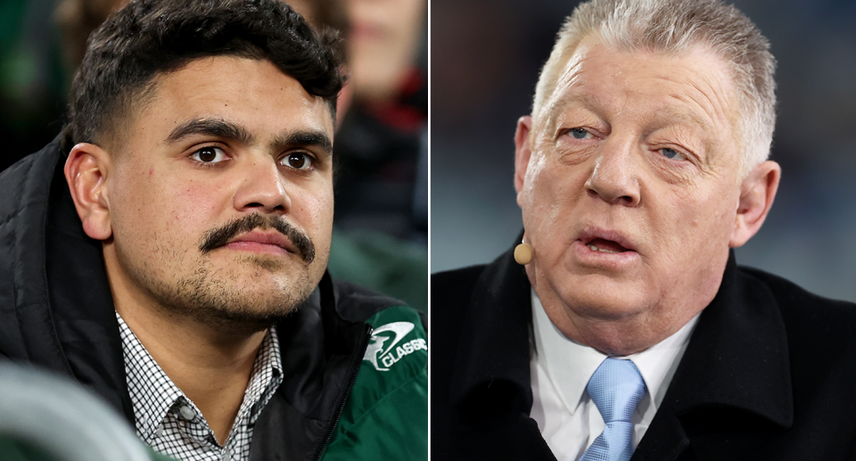 On the left is Latrell Mitchell and Phil Gould on right.