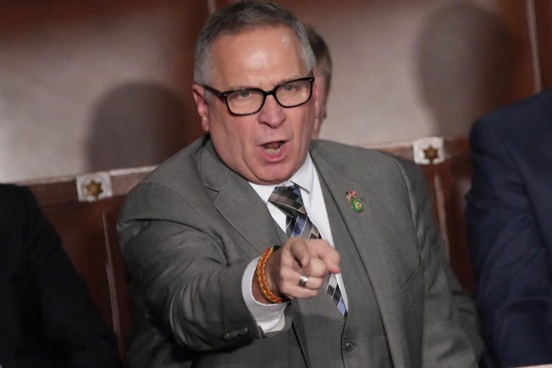 Republican Rep. Mike Bost of Illinois was beating GOP challenger former state Sen. Darren Bailey shortly after the polls closed Tuesday. Incumbent Bost is seeking his sixth term. File photo by Pat Benic/UPI