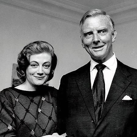 Sarah Churchill, with her fiance Lord Audley after the couple had announced their engagement 1962 - Getty Images