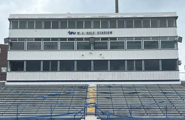 The press box at Tennessee State's Hale Stadium will be replaced as part of a renovation project set to take place at the historic venue.