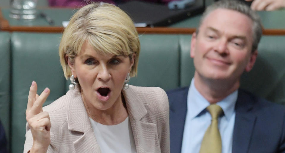 Pressure is mounting on Julie Bishop to run for Liberal party leadership. Source: AAP