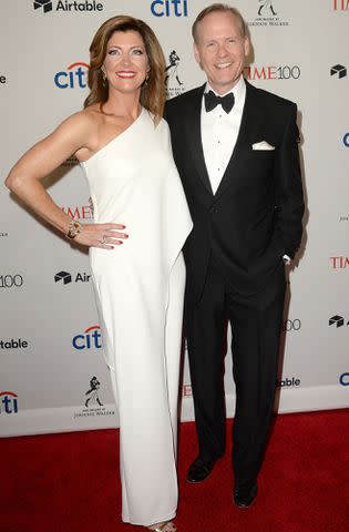 <p>Kristin Callahan/Ace/Shutterstock</p> Norah O'Donnell and Geoff Tracy at the Time 100 Gala on April 24, 2018