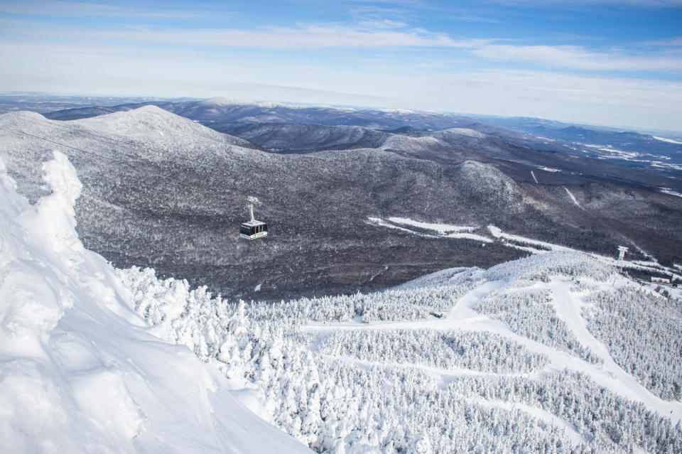 Jay Peak's iconic Aerial Tram soars to the top.<p>Photo: Andrew Lanoue/Jay Peak Resort</p>