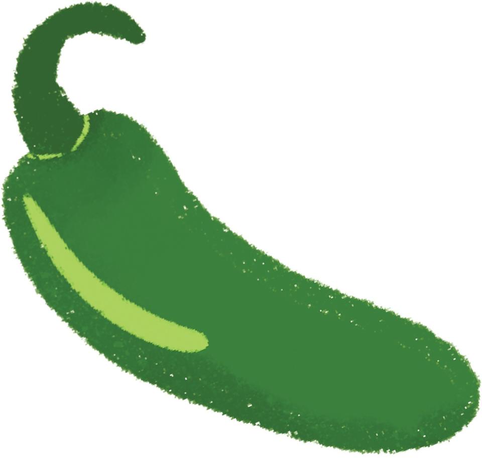 Illustration of a jalapeño