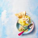 <p>This recipe makes more tuilles than you need, but they store well and are a perfect afternoon pick-me-up.</p><p><strong>Recipe: <a href="https://www.goodhousekeeping.com/uk/food/recipes/a32020160/tropical-granita-with-coconut-tuilles/" rel="nofollow noopener" target="_blank" data-ylk="slk:Tropical Granita with Coconut Tuilles;elm:context_link;itc:0;sec:content-canvas" class="link ">Tropical Granita with Coconut Tuilles</a></strong></p>