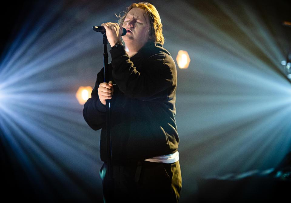 <p>Lewis Capaldi performs on stage during McDonald's I'm Loving It Live on Sunday at The Printworks in London.</p>