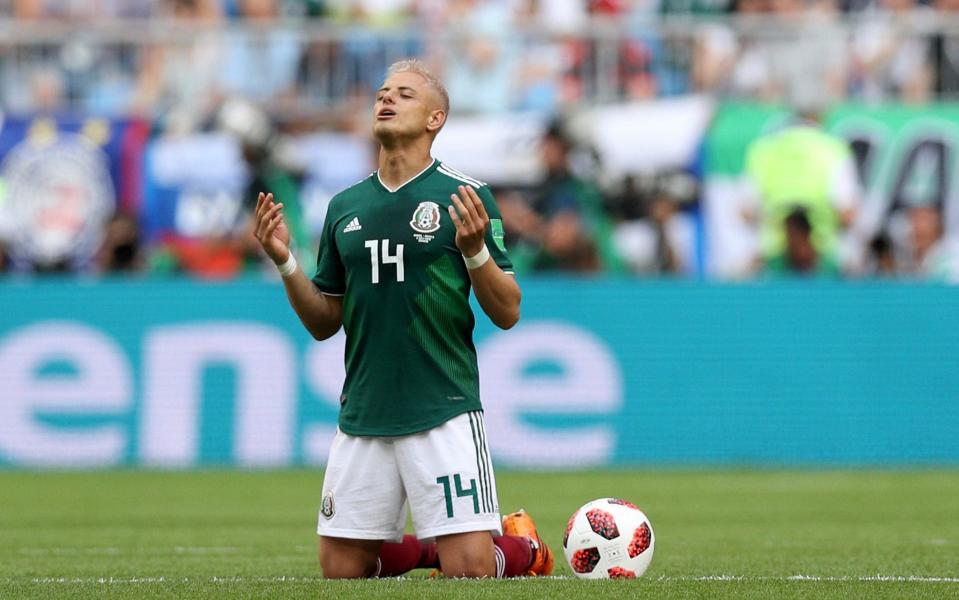 Javier ‘Chicharito’ Hernandez and Mexico came up short against Brazil in their Round of 16 clash. (AP)