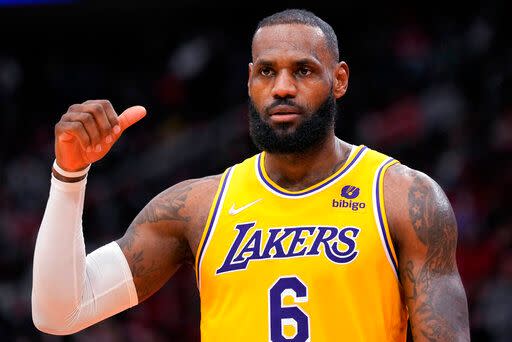 ▲「詹皇」LeBron James留在湖人有變數？。（圖／美聯社／達志影像）