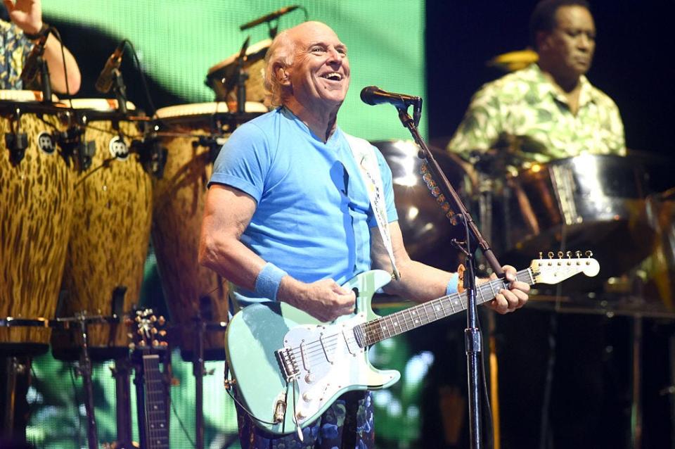 Jimmy Buffett onstage with the Coral Reefer band at the KAABOO Del Mar music festival on September 16, 2016