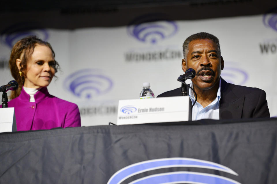 Deborah Pratt and Ernie Hudson 